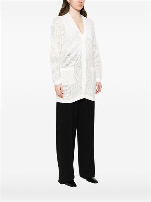 Cardigan donna Fabiana Filippi bianco con scollo a V Fabiana Filippi | MAD276F532M120VR1